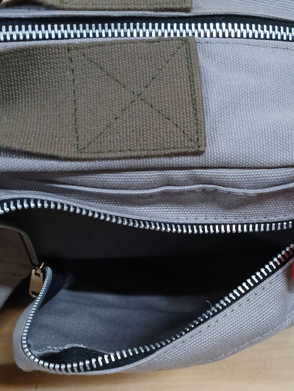 Marimekko Slate Blue Gray Canvas Messenger Bag - Picture 11 of 14